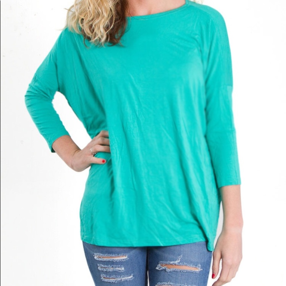 Teal long sleeve PIKO shirt